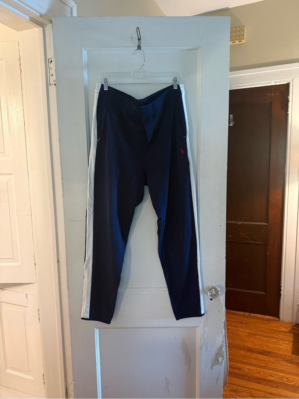 Polo by Ralph Lauren Navy Joggers with White Side Stripes
